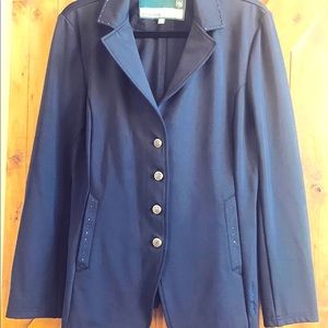 ROMFH Bling Equestrian Show Coat, navy, size 12